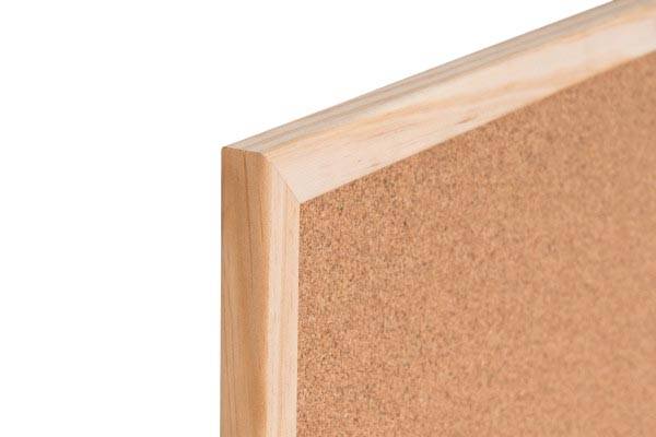Q-CONNECT kurkbord, met houten frame, 60 x 90 cm