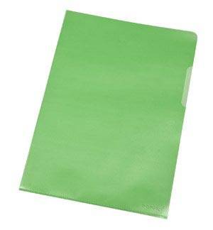 Q-CONNECT L-map, groen, 120 micron, pak van 10 stuks