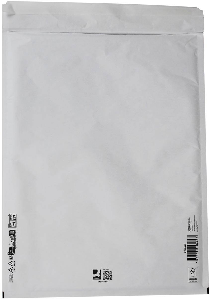 Q-CONNECT luchtkussenenveloppen, wit, 10-K, 370 x 480 mm, pak van 10 stuks