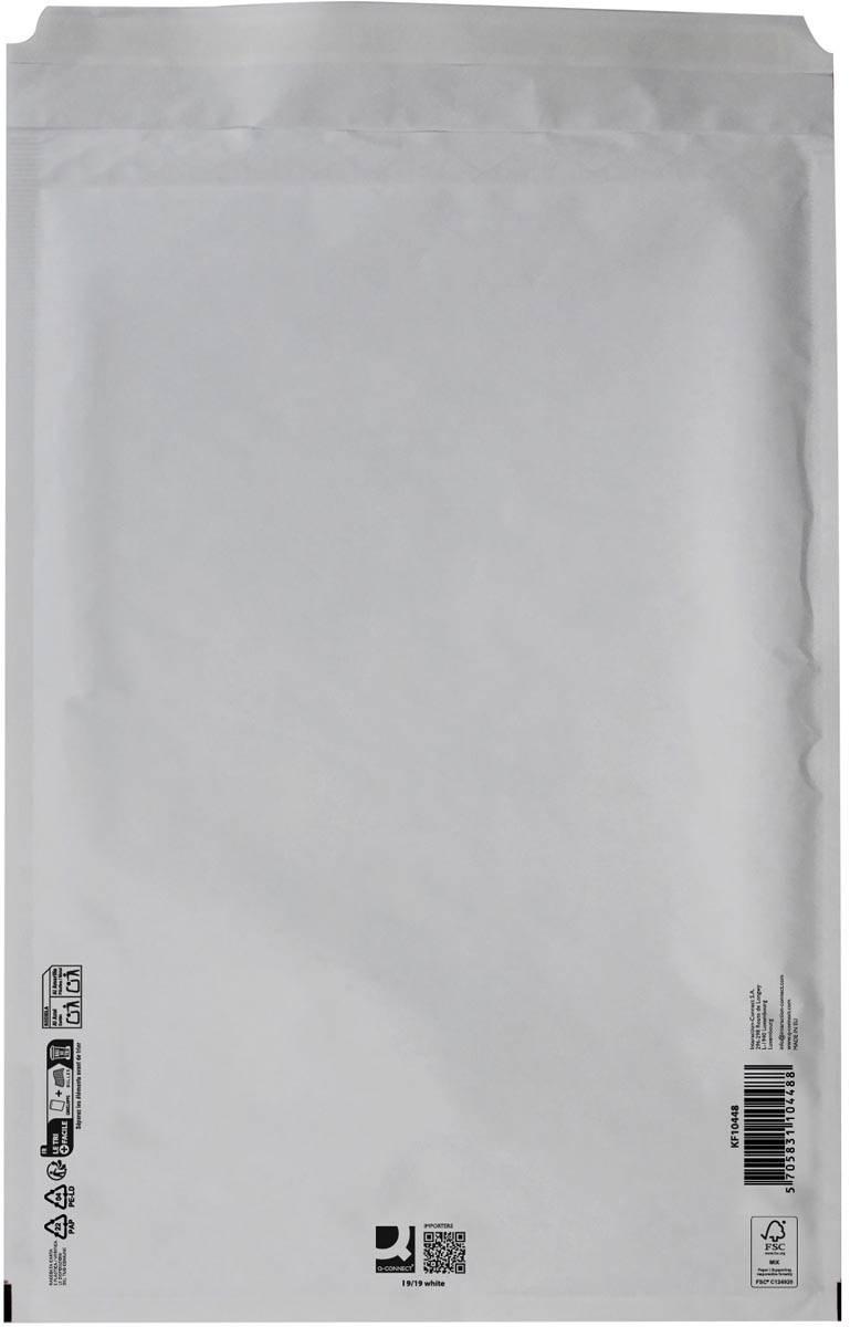 Q-CONNECT luchtkussenenveloppen, wit, 9-I, 320 x 455 mm, pak van 10 stuks