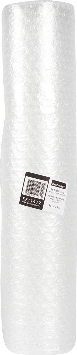 Q-CONNECT luchtkussenfolie 50 cm x 5 meter transparant