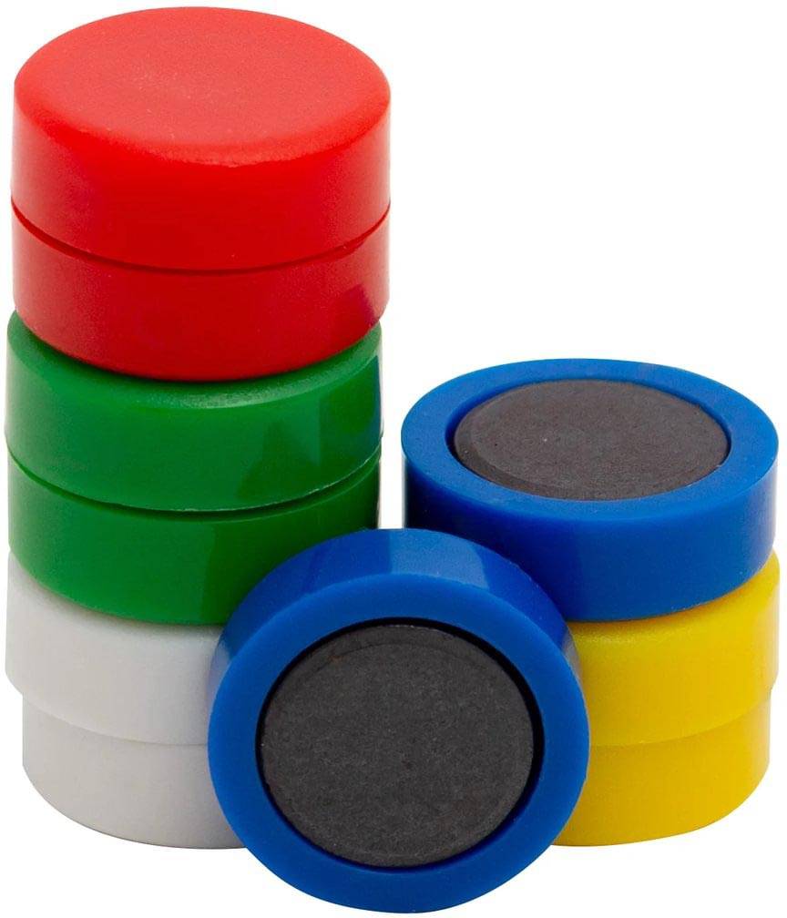 Q-CONNECT magneten, 20 mm, wit, pak van 10 stuks