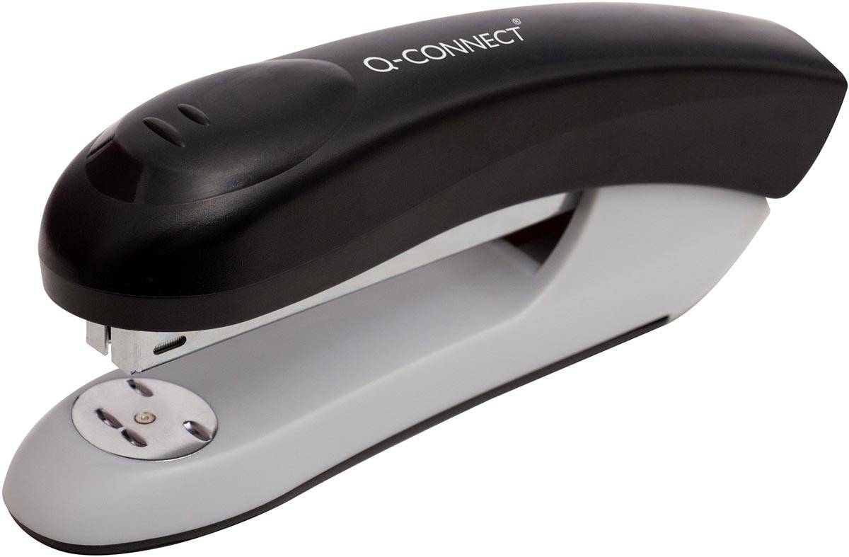 Q-CONNECT nietmachine, kunststof, full strip, 20 blad, zwart