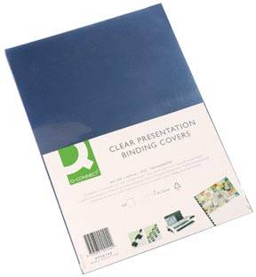 Q-CONNECT omslagen, ft A3, PVC, 200 micron, pak van 100 stuks, transparant