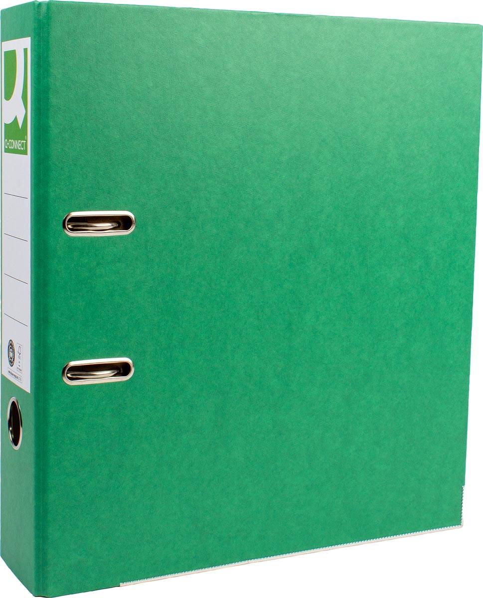 Q-CONNECT ordner, voor ft A4, uit Recycolor papier, rug van 8 cm, groen