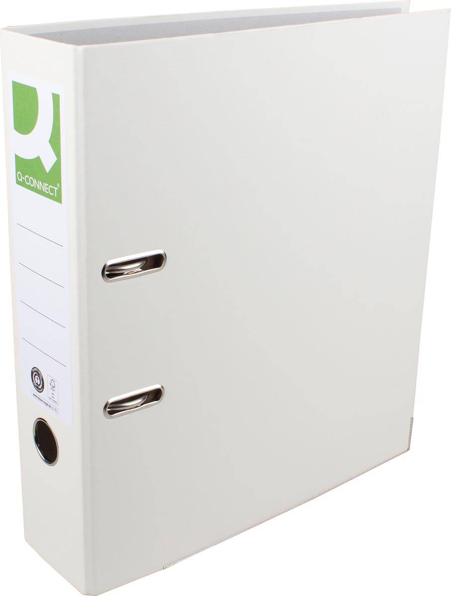 Q-CONNECT ordner, voor ft A4, uit Recycolor papier, rug van 8 cm, wit