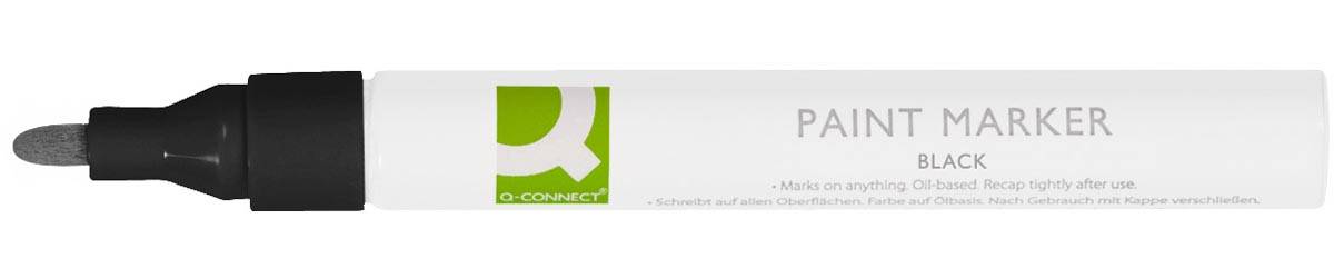 Q-CONNECT paint marker, op oliebasis, ronde punt, zwart