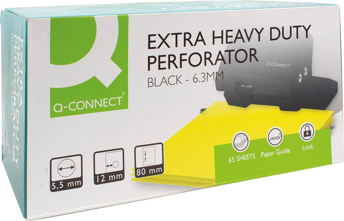 Q-CONNECT perforator, 65 blad, zwart