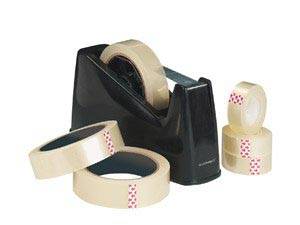 Q-CONNECT plakbandafroller, voor rollen 25 mm x 66 m, zwart