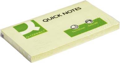 Q-CONNECT Quick Notes, ft 76 x 127 mm, 100 vel, geel
