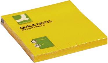 Q-CONNECT Quick Notes, ft 76 x 76 mm, 80 vel, neonoranje