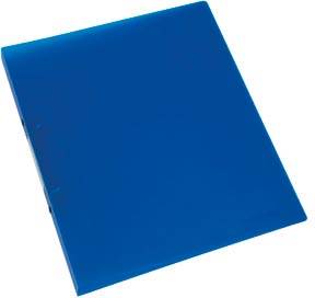Q-CONNECT ringmap, PP, 2 ringen, 16 mm, transparant blauw