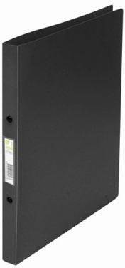 Q-CONNECT ringmap, PP, 2 ringen, 16 mm, zwart