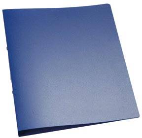 Q-CONNECT ringmap, PP, 2 ringen, 25 mm, transparant blauw