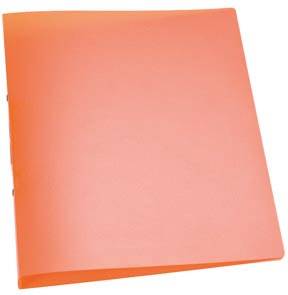 Q-CONNECT ringmap, PP, 2 ringen, 25 mm, transparant oranje