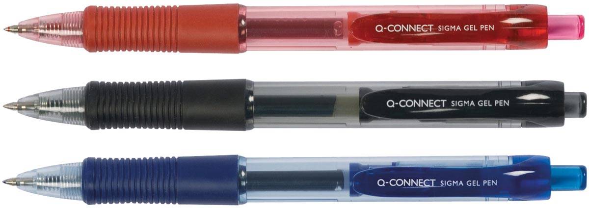 Q-CONNECT Sigma gelpen, 0,5 mm, zwart