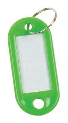 Q-CONNECT sleutelhanger, pak van 10 stuks, groen