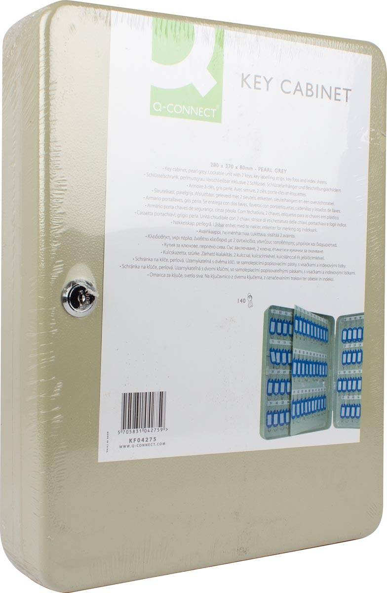 Q-CONNECT sleutelkast voor 140 sleutelhangers grijs