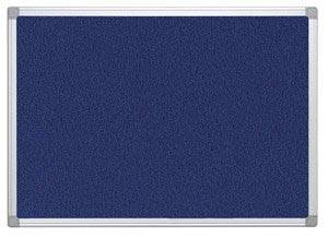 Q-CONNECT textielbord met aluminium frame 60 x 45 cm blauw