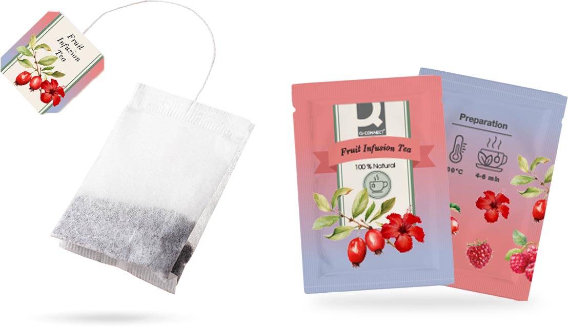 Q-CONNECT thee, fruit infusion, zakje van 30 g, doos van 20 zakjes
