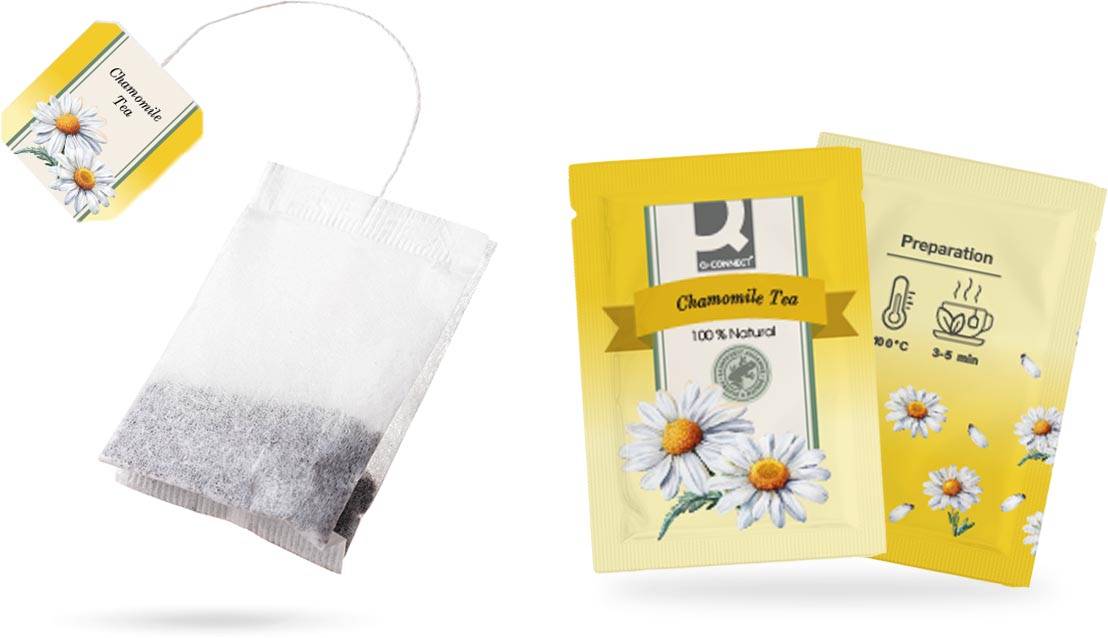 Q-CONNECT thee, kamille, zakje van 30 g, doos van 20 zakjes