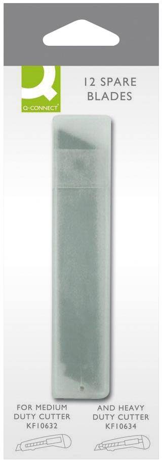 Q-CONNECT vervangmesjes voor cutter, 18 mm, 12 mesjes