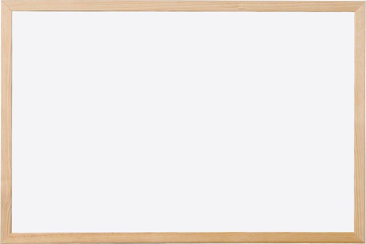 Q-CONNECT whiteboard, met houten frame, melamine, 90 x 120 cm