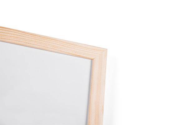Q-CONNECT whiteboard, met houten frame, melamine, 90 x 120 cm