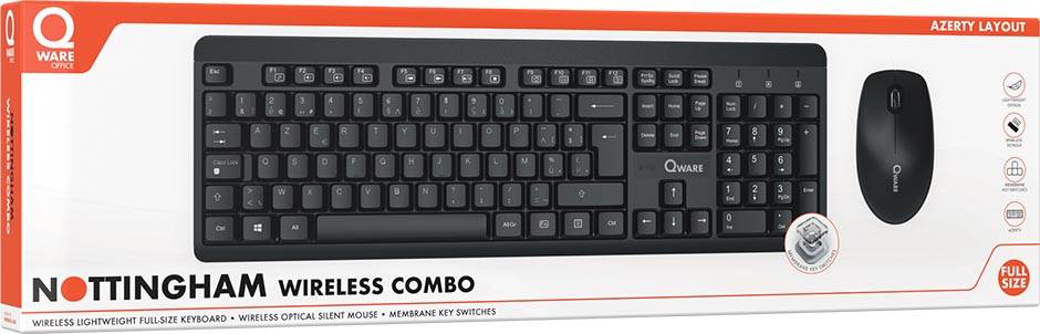 Qware draadloze deskset Nottingham, qwerty