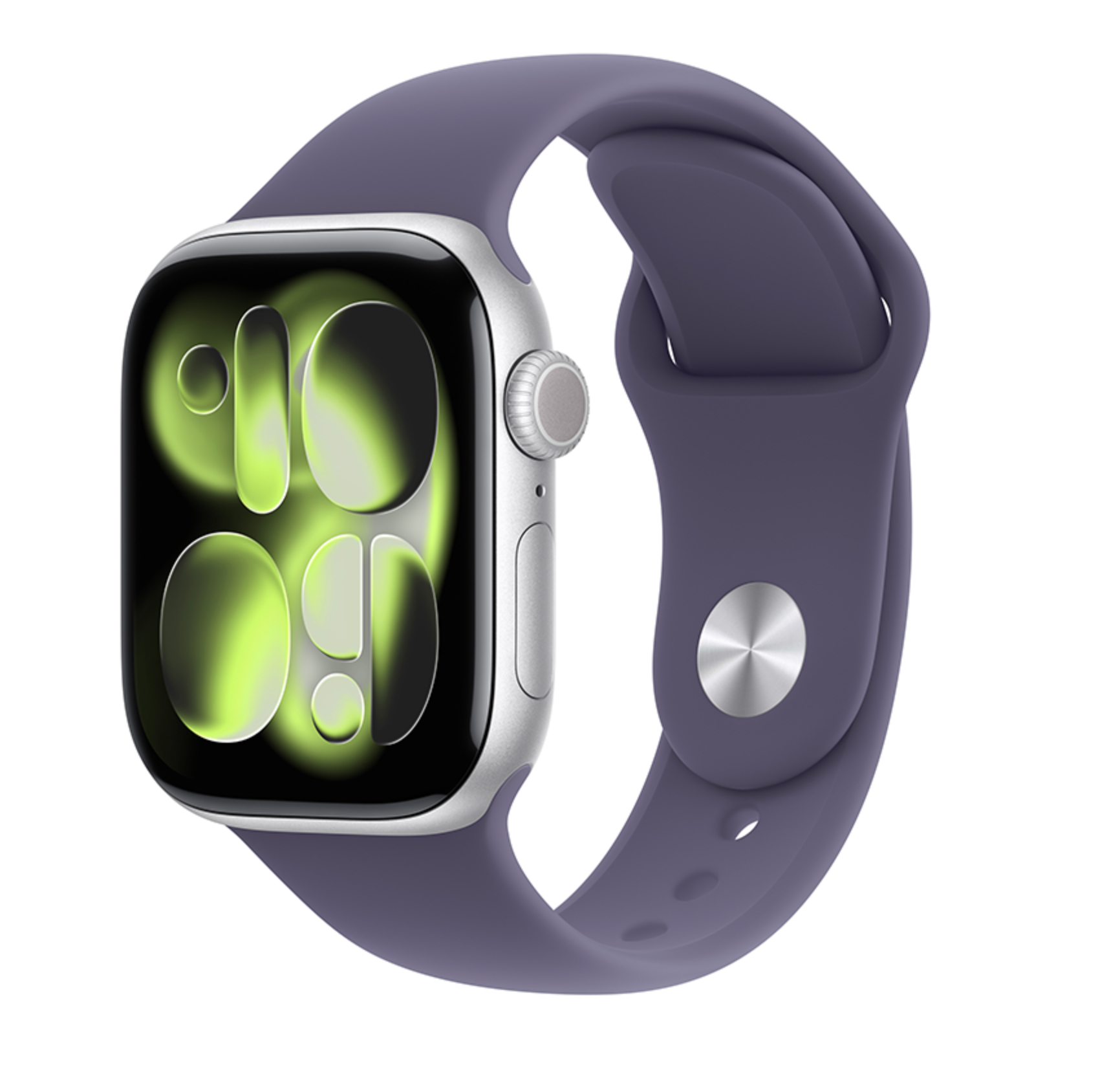 Apple Watch 11 Wifi + 5G - 42mm Silver Aluminium Case with Purple Fog Sport Band - S/M