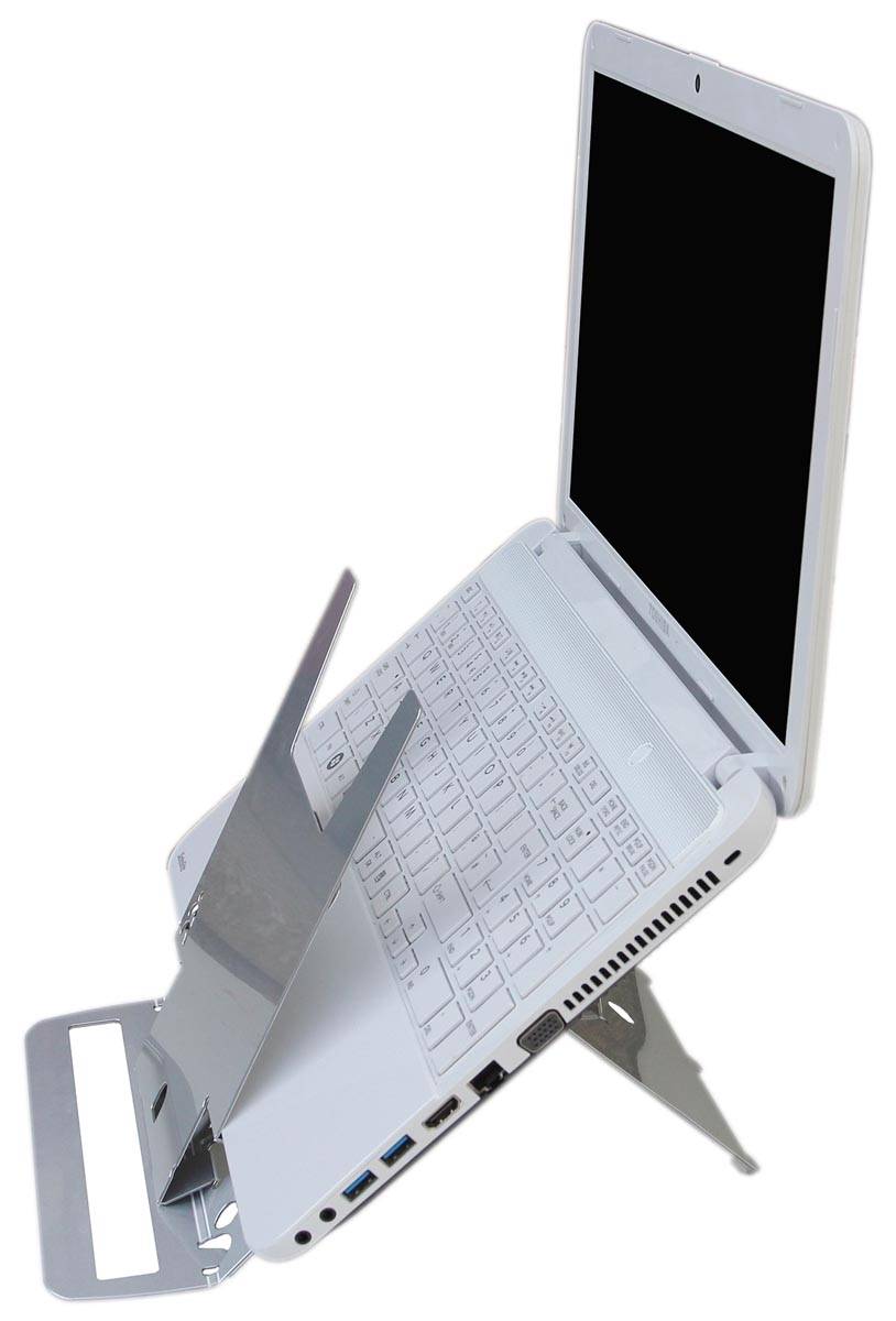R-Go Echo laptopstandaard, zilver