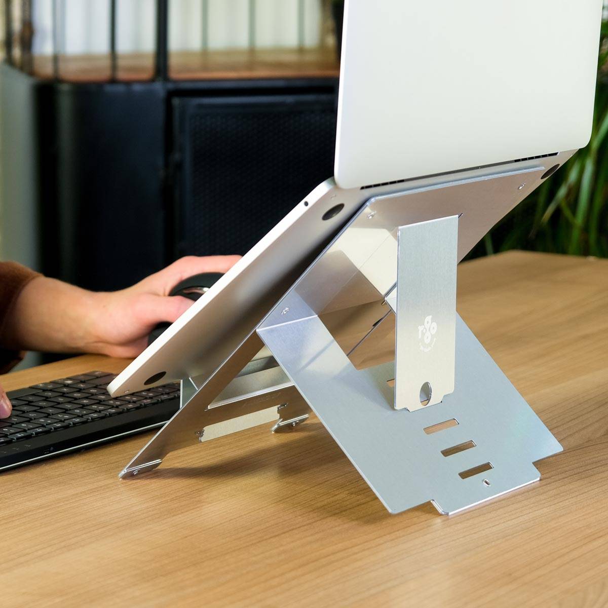 R-Go Riser Flexibel laptopstandaard, zilver