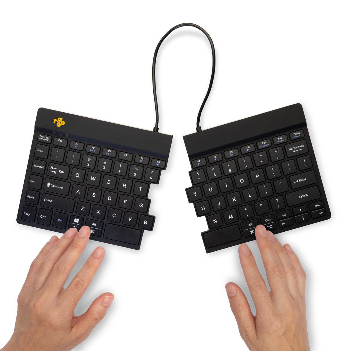 R-Go Split Break ergonomisch Bluetooth toetsenbord, qwerty, zwart