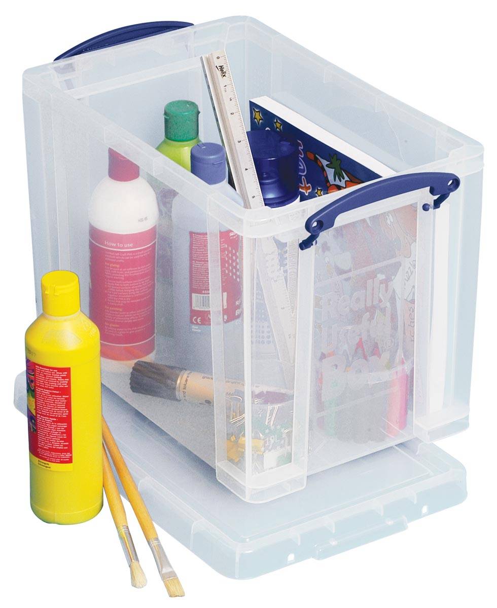 Really Useful Box opbergdoos 19 liter hangmappenkoffer, transparant