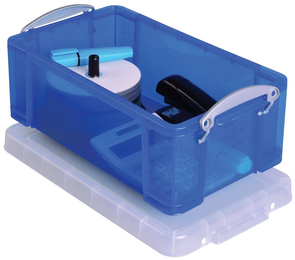 Really Useful Box opbergdoos 9 liter, transparant blauw