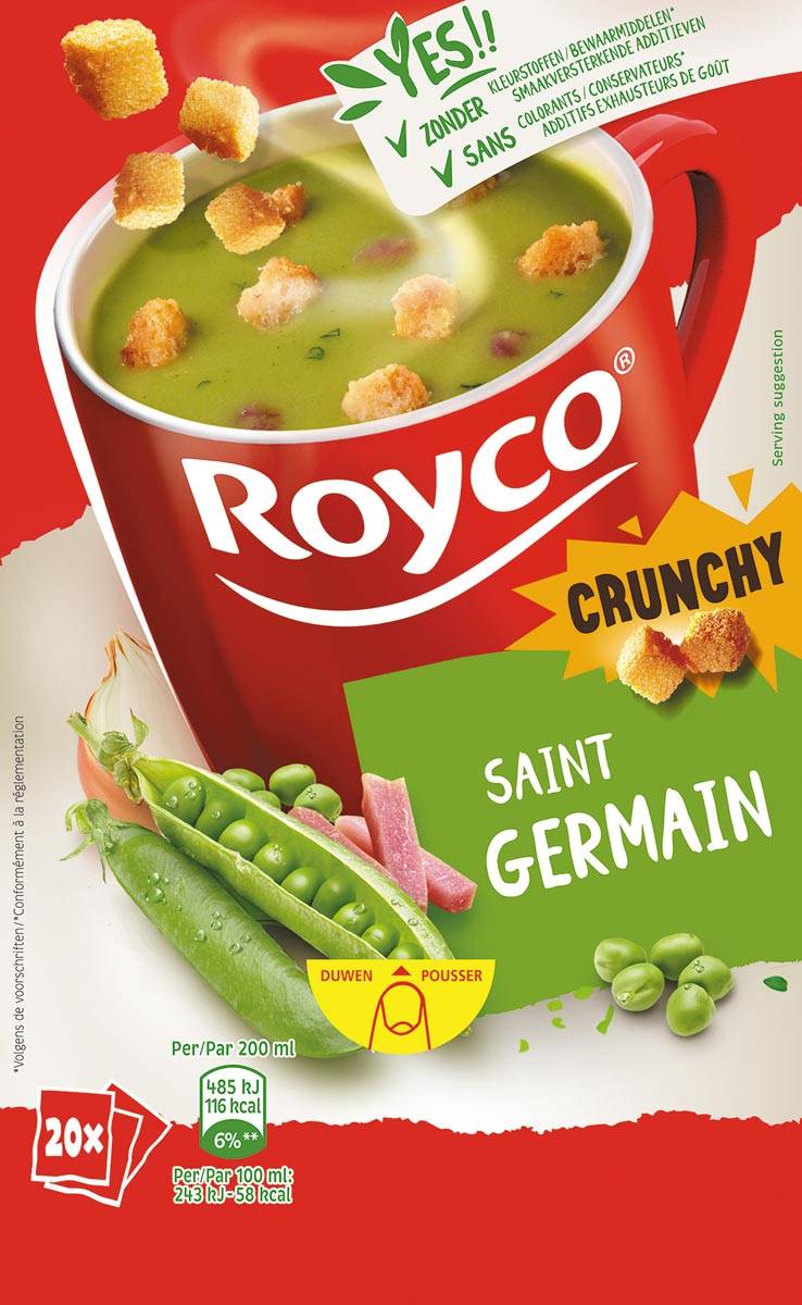 Royco Minute Soup St. Germain met croutons, pak van 20 zakjes