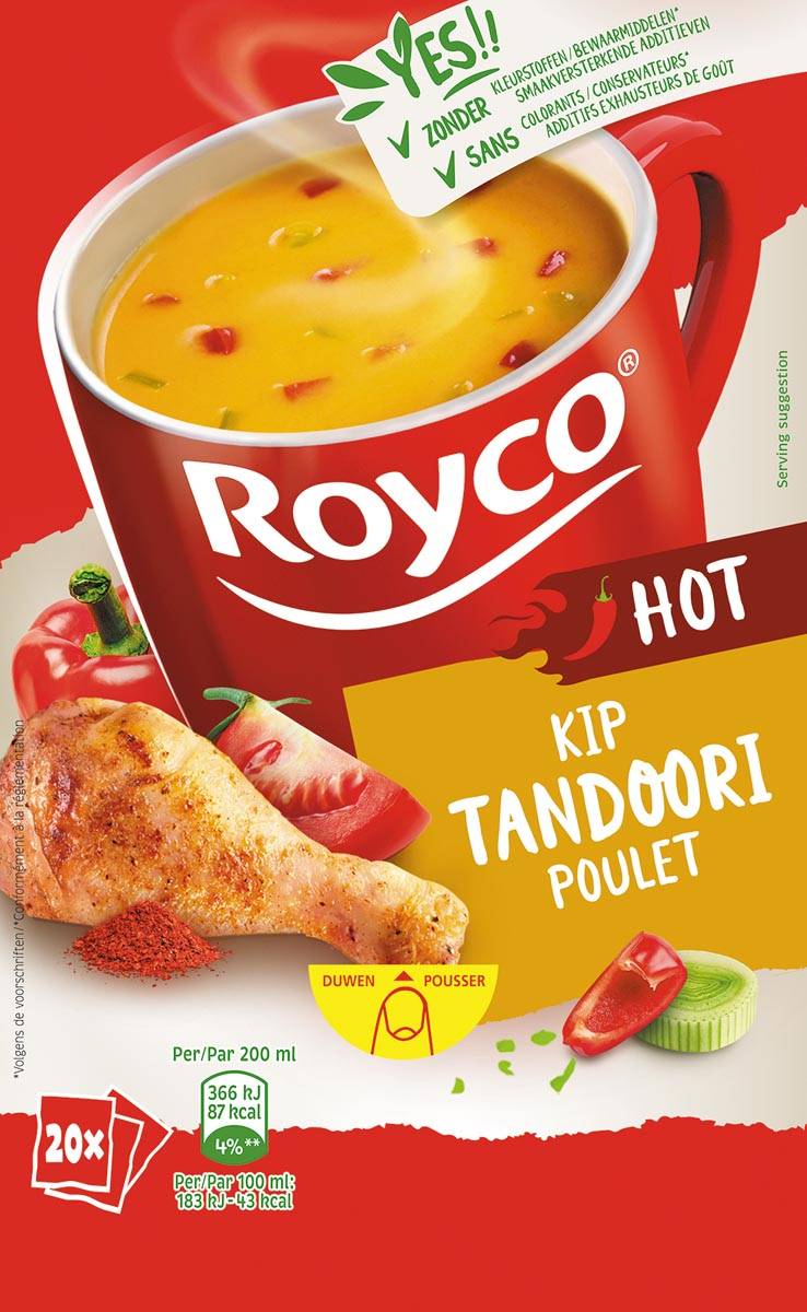 Royco Minute Soup tandoori kip, pak van 20 zakjes