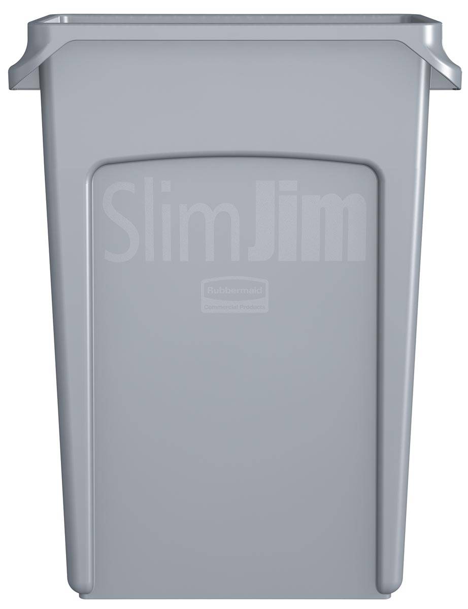 Rubbermaid afvalcontainer Slim Jim, 87 liter, grijs