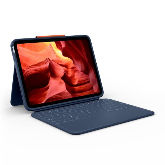 Logitech Rugged Combo 4 Touch QWERTY Brits Engels Smart Connector Blauw
