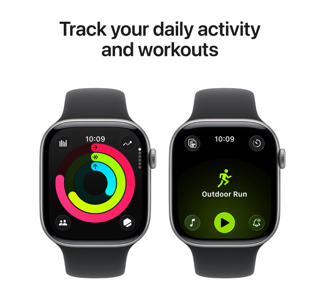 Apple Watch Series 11 46mm Grijs Sportband S/M