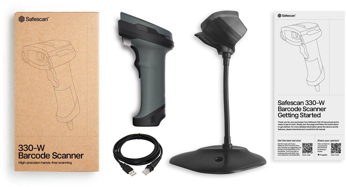 Safescan barcodescanner 330-W