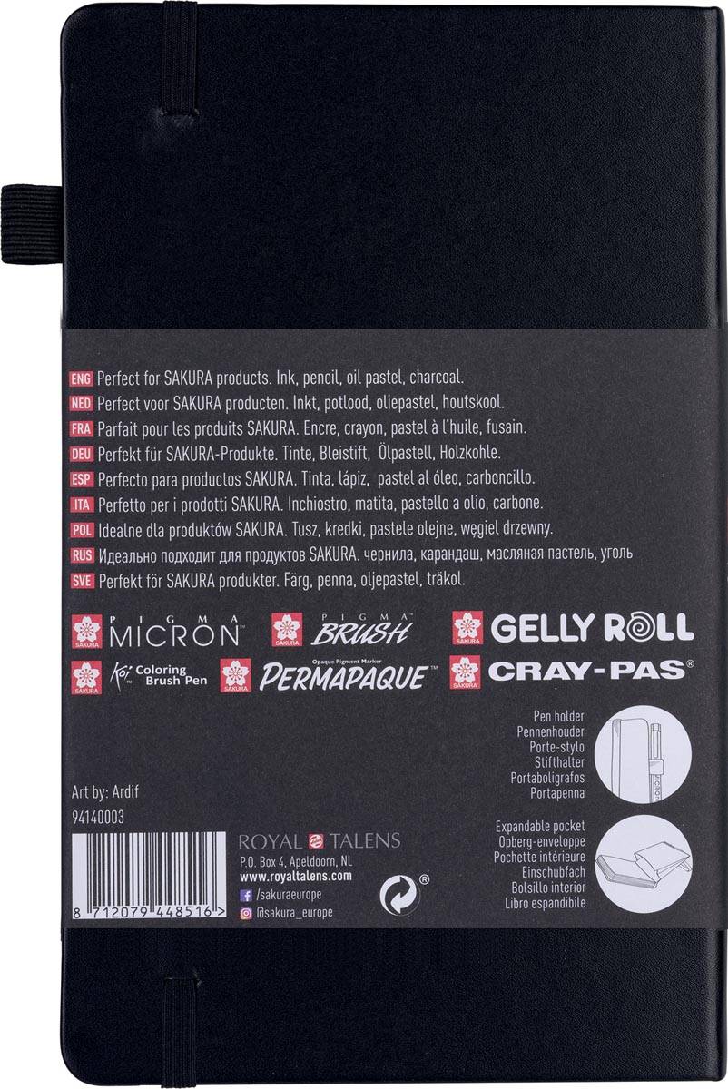 Sakura schetsboek, 80 vel, 140 g/m², ft 13 x 21 cm, wit papier