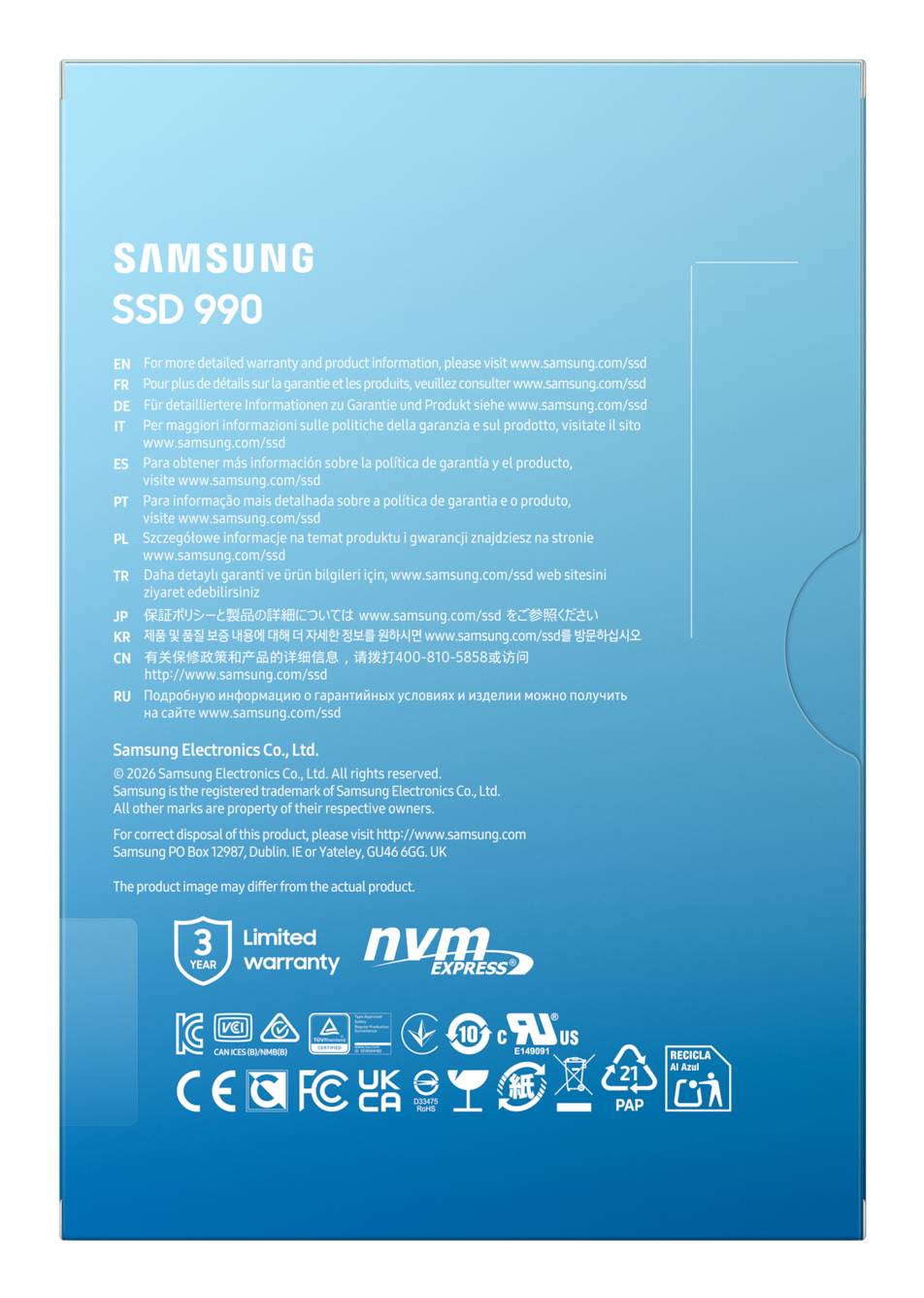 Samsung 990 PCIe 4.0 x4 NVMe™ M.2 SSD 2TB