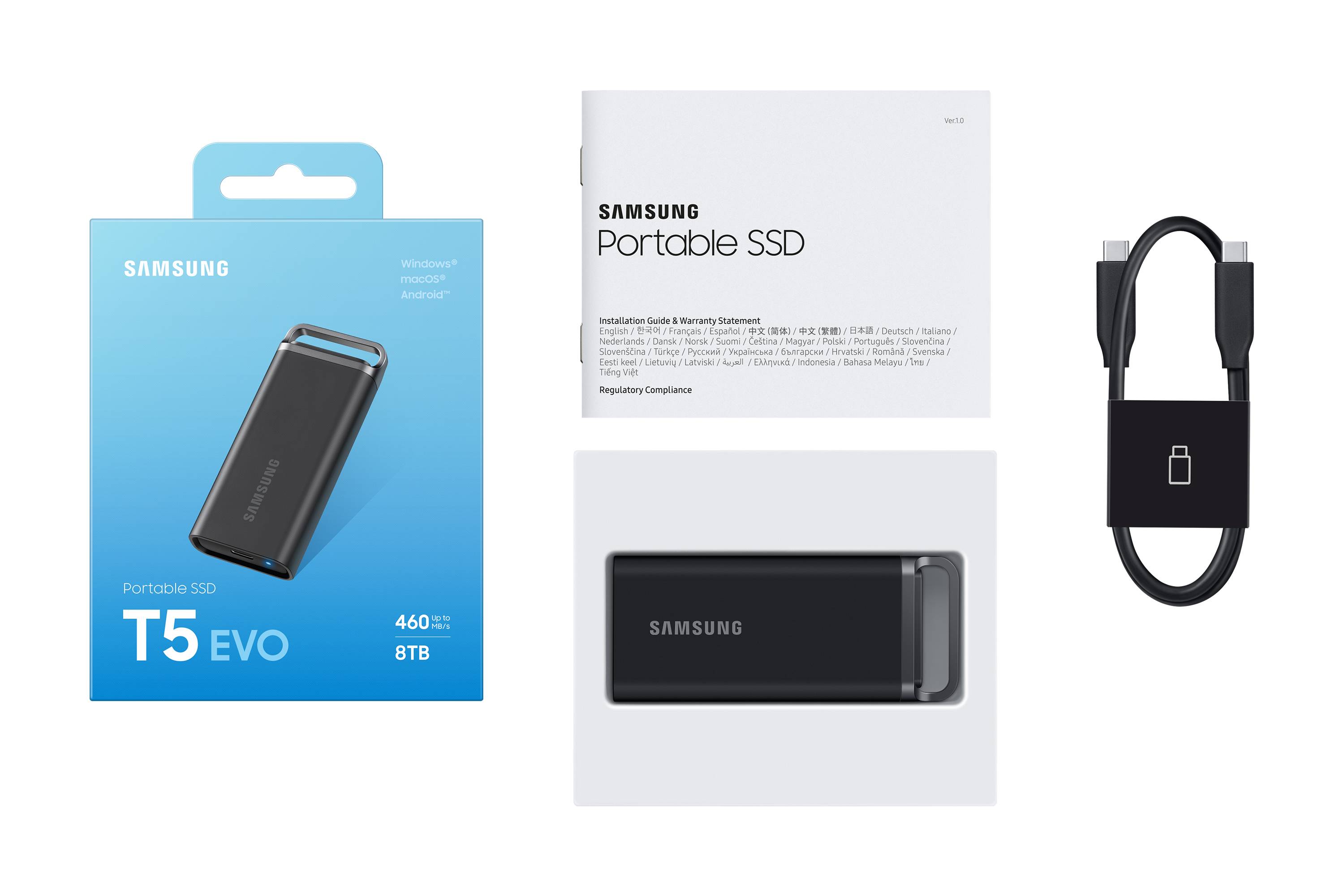 Samsung MU-PH8T0S 8 TB 3.2 Gen 1 (3.1 Gen 1) Zwart