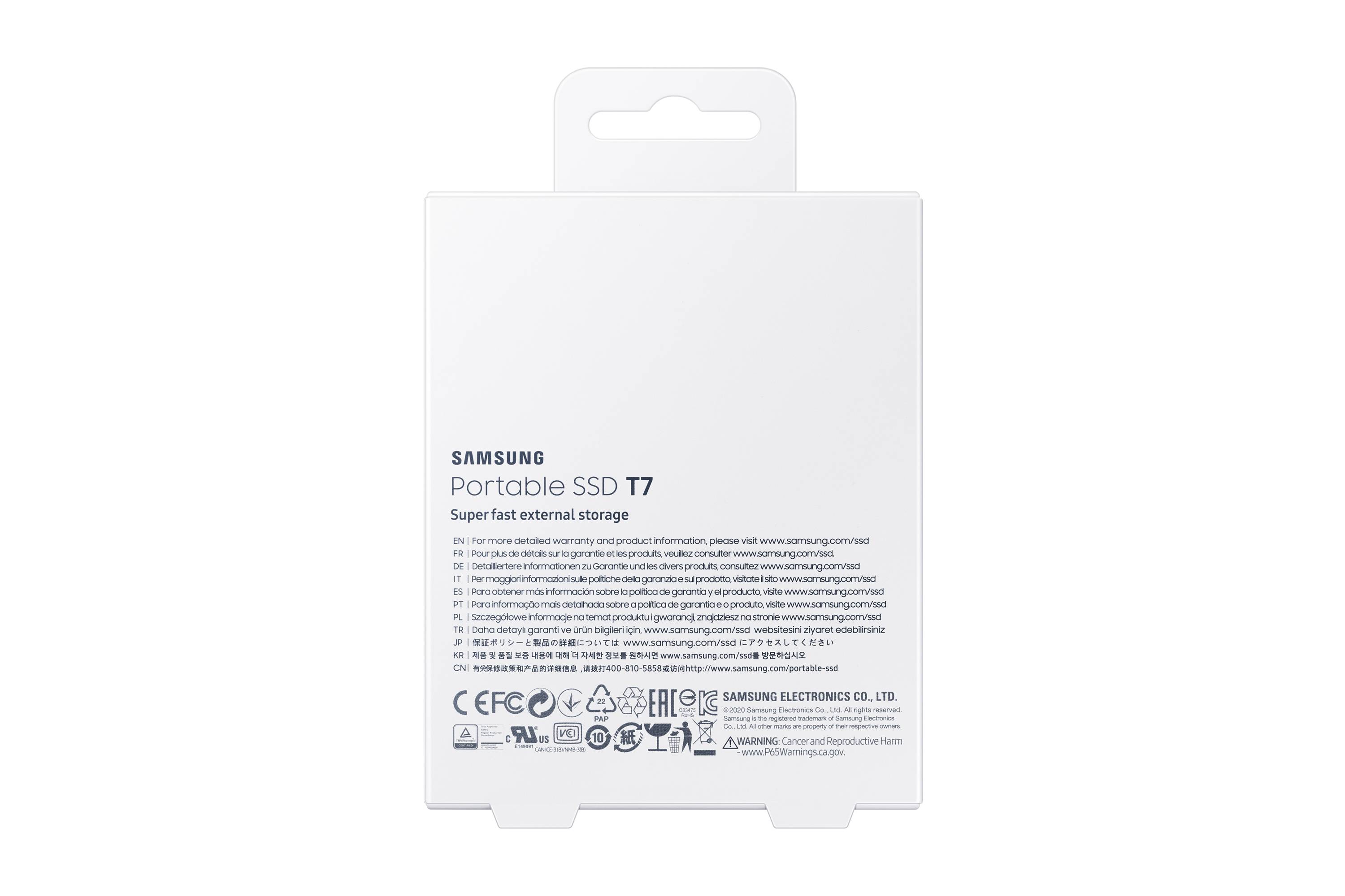 Samsung Portable SSD T7 2 TB USB Type-C 3.2 Gen 2 (3.1 Gen 2) Blauw