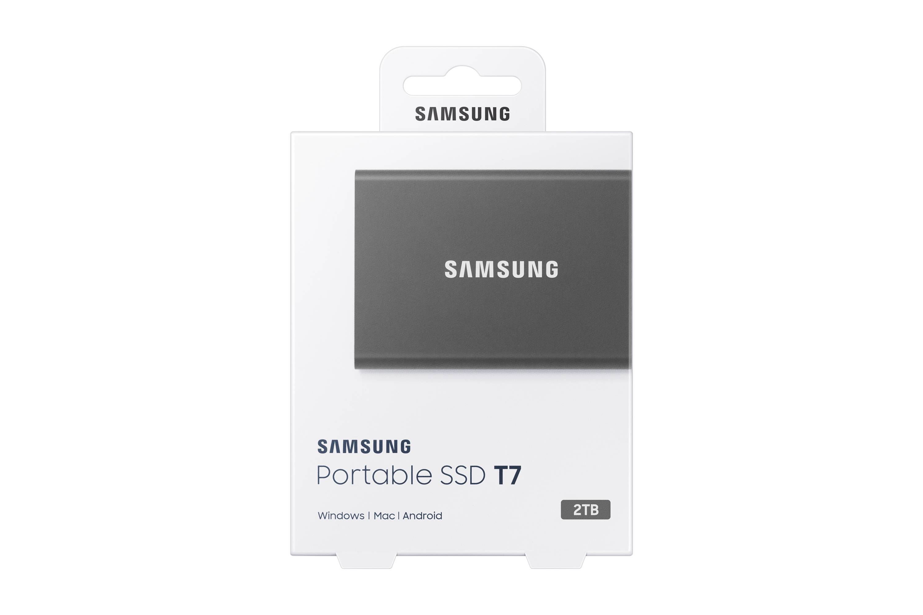 Samsung Portable SSD T7 2 TB USB Type-C 3.2 Gen 2 (3.1 Gen 2) Grijs