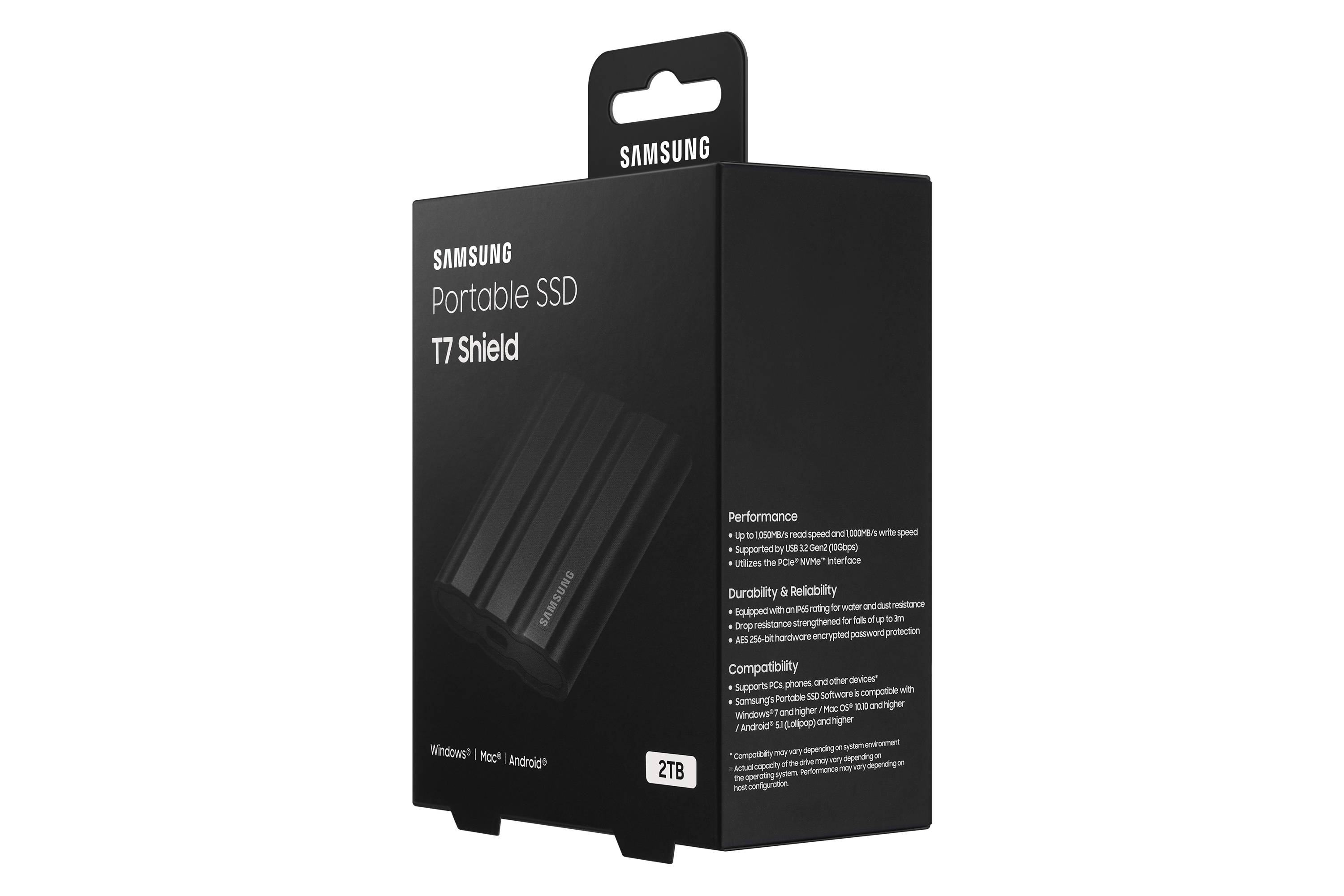 Samsung MU-PE2T0S 2 TB USB Type-C 3.2 Gen 2 (3.1 Gen 2) Zwart