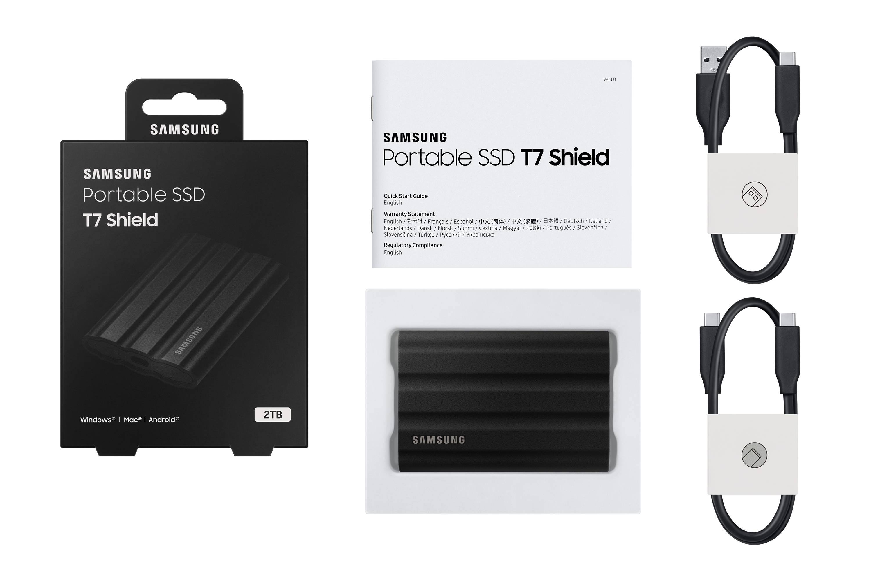Samsung MU-PE2T0S 2 TB USB Type-C 3.2 Gen 2 (3.1 Gen 2) Zwart
