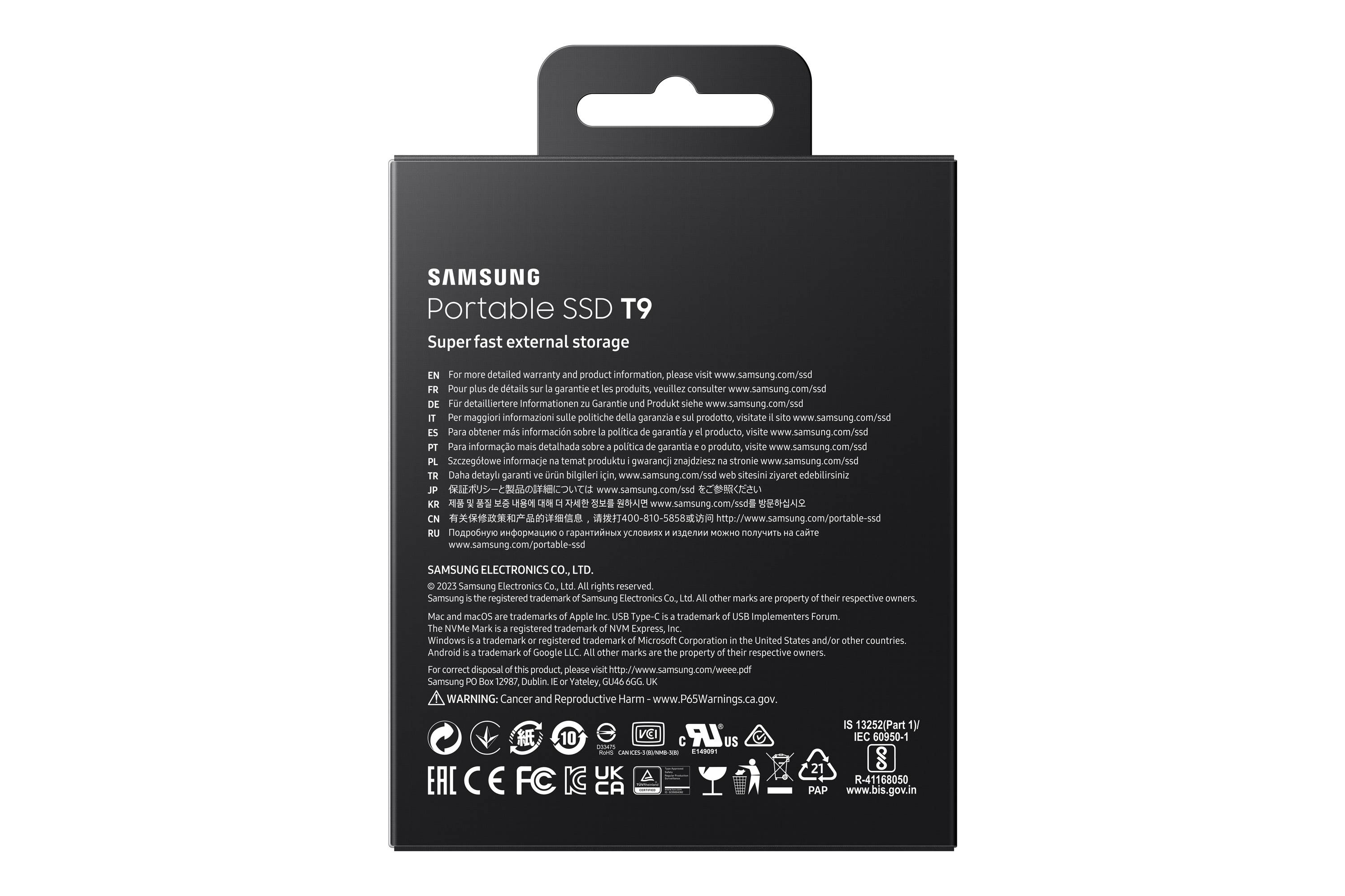 Samsung MU-PG2T0B 2 TB USB Type-C 3.2 Gen 2 (3.1 Gen 2) Zwart