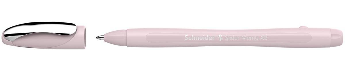 Schneider balpen Slider Memo Colour Edition, extra breed, blauwe inkt, pearl